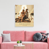 カスタムベージュの日結婚付きキャンバス キャンバスプリント (インサイチュ (リビング))