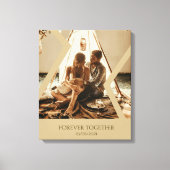 カスタムベージュの日結婚付きキャンバス キャンバスプリント (正面)