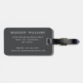 カスタムベージュタンブラウン灰色パタアステカーン ラゲッジタグ (裏面横)