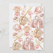 カスタムベースボールラグジュアリーガール誕生日 サンキューカード (裏面)