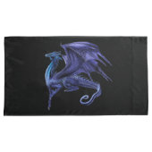 カスタムペア·オブ·ピローケース、キングサイズ·ブルー·ドラゴン 枕カバー (正面右)