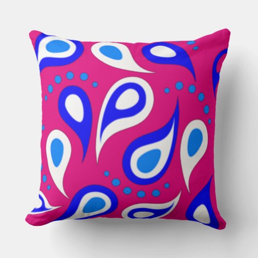 カスタムペイズリーパターン クッション (正面)