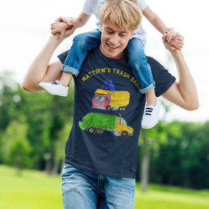 カスタムペイントのゴミ収集車ごみバッシュパーティー Tシャツ