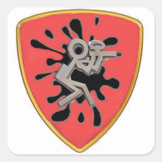 カスタムペイントボールシール スクエアシール (正面)