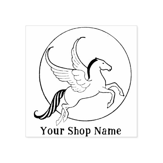 カスタムペガサススモールビジネス ラバースタンプ (インプリント)