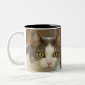 カスタムペットのコラージュパーソナライズされた写真 ツートーンマグカップ (左)