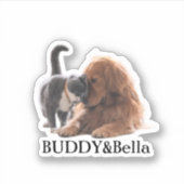 カスタムペットのステッカスタムク、ドッグのステッカスタムク、猫 シール (正面)