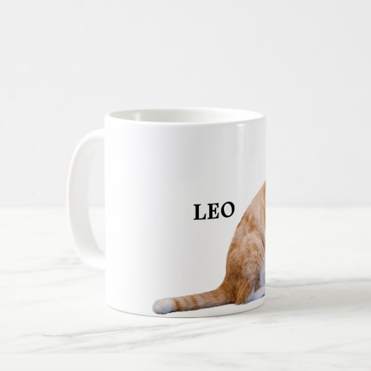 カスタムペットのパーソナライズされた写真 コーヒーマグカップ (正面左)
