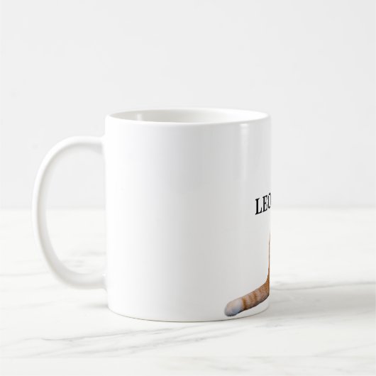 カスタムペットのパーソナライズされた写真 コーヒーマグカップ (左)