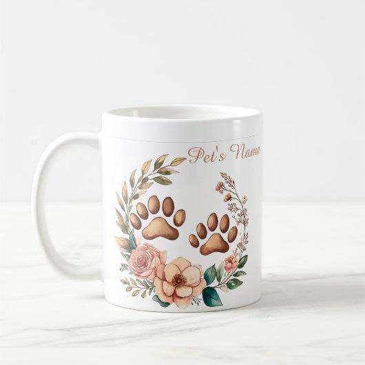 カスタムペットのマグパーソナライズされた – 犬と猫好きギフト コーヒーマグカップ (左)