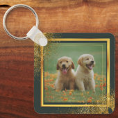カスタムペットの写真とことわざ キーホルダー (正面)