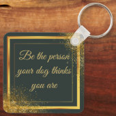 カスタムペットの写真とことわざ キーホルダー (裏面)