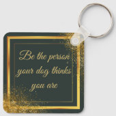 カスタムペットの写真とことわざ キーホルダー (裏面)