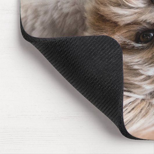 カスタムペットの写真と名パーソナライズされた前 マウスパッド (コーナー)