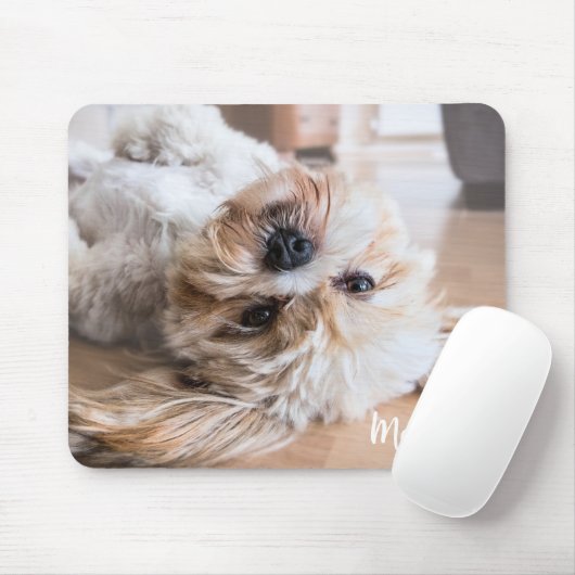 カスタムペットの写真と名パーソナライズされた前 マウスパッド (マウス)