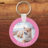 カスタムペットの写真と名前の両面 キーホルダー (正面)