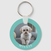 カスタムペットの写真と名前の両面 キーホルダー (裏面)