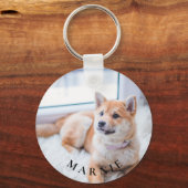 カスタムペットの写真と名前の両面 キーホルダー (正面)