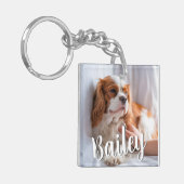 カスタムペットの写真と名前 キーホルダー (正面左)