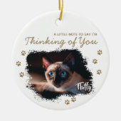 カスタムペットの写真と名前 セラミックオーナメント (正面)