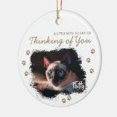 カスタムペットの写真と名前 セラミックオーナメント (左)