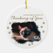 カスタムペットの写真と名前 セラミックオーナメント (裏面)