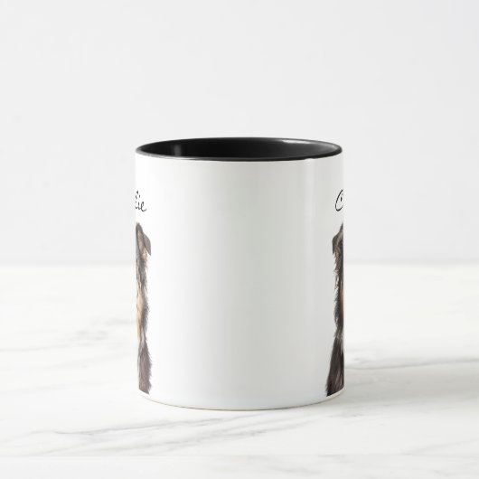 カスタムペットの写真と名前 マグカップ (中央)