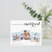 カスタムペットの写真コラージュ犬の結婚式の日付を保存 (スタンド正面)