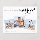 カスタムペットの写真コラージュ犬の結婚式の日付を保存 (正面)