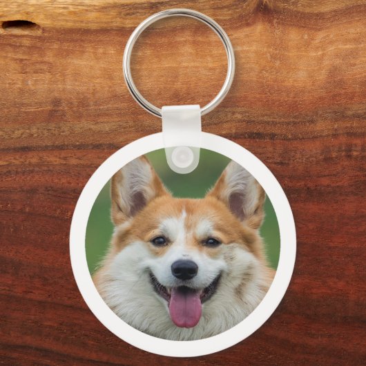 カスタムペットの写真パーソナライズされた キーホルダー (正面)