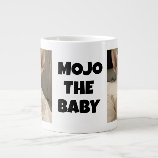 カスタムペットの写真マパーソナライズされたグ – Dog or Cat Pic ジャンボコーヒーマグカップ (正面)