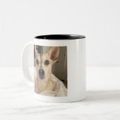 カスタムペットの写真マパーソナライズされたグ – Dog or Cat Pic ツートーンマグカップ (正面左)