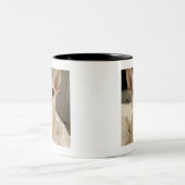 カスタムペットの写真マパーソナライズされたグ – Dog or Cat Pic ツートーンマグカップ (中央)