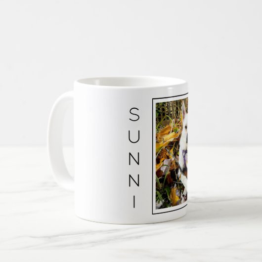 カスタムペットの写真、名前愛犬家おもしろい コーヒーマグカップ (正面左)