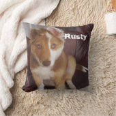 カスタムペットの写真/名前 クッション (ブランケット)