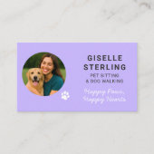 カスタムペットケアプロフェッショナル写真ポー 名刺 (正面)