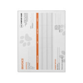 カスタムペットシッター請求書メモ帳 ノートパッド (回転)