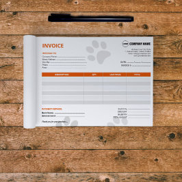 カスタムペットシッター請求書メモ帳 ノートパッド