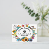 カスタムペットショップ名刺 名刺 (スタンド正面)