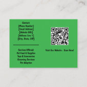 カスタムペットショップ名刺 名刺 (裏面)