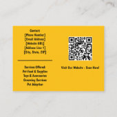 カスタムペットショップ名刺 名刺 (裏面)