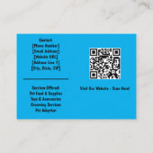 カスタムペットショップ名刺 名刺 (裏面)