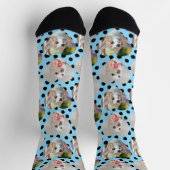 カスタムペットソックス犬ママ贈り物2写真猫ママ ソックス (上部)