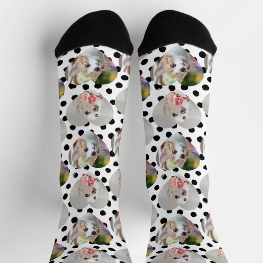 カスタムペットソックス犬ママ贈り物2写真猫ママ ソックス (上部)