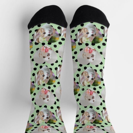 カスタムペットソックス犬ママ贈り物2写真猫ママ ソックス (上部)