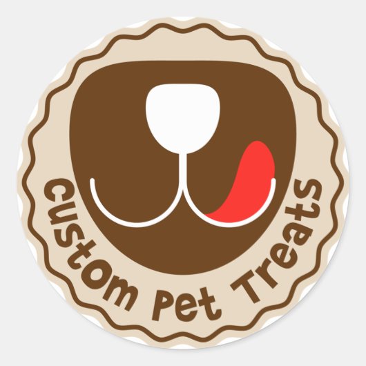 カスタムペットトリート ラウンドシール (正面)