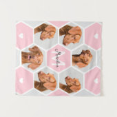 カスタムペットドッグキャット6フォトコラージュモノグラムの タペストリー (正面(横))