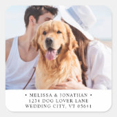 カスタムペットドッグ差出人住所 スクエアシール (正面)