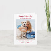 カスタムペットドッグ最高の写真母の日 シーズンカード (正面)