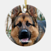 カスタムペットドッグ記念虹の橋 セラミックオーナメント (正面)